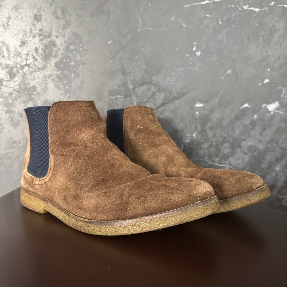 Men's Brown Suede Chelsea Boots